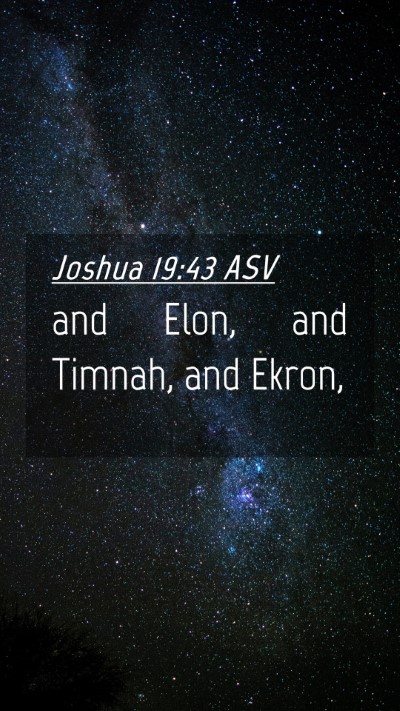 Picture 04 - Joshua 19:43 ASV Mobile Phone Wallpaper - and Elon, and Timnah, and - Mobile Bible Verse Wallpaper