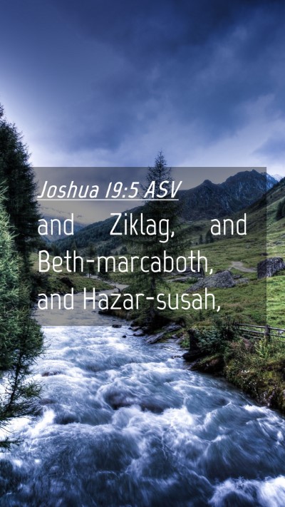 Picture 04 - Joshua 19:5 ASV Mobile Phone Wallpaper - and Ziklag, and Beth-marcaboth, and - Mobile Bible Verse Wallpaper