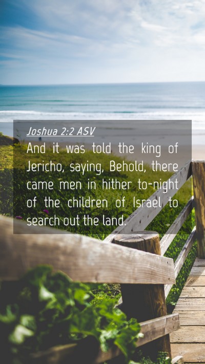 Picture 04 - Joshua 2:2 ASV Mobile Phone Wallpaper - And it was told the king of Jericho, saying, - Mobile Bible Verse Wallpaper