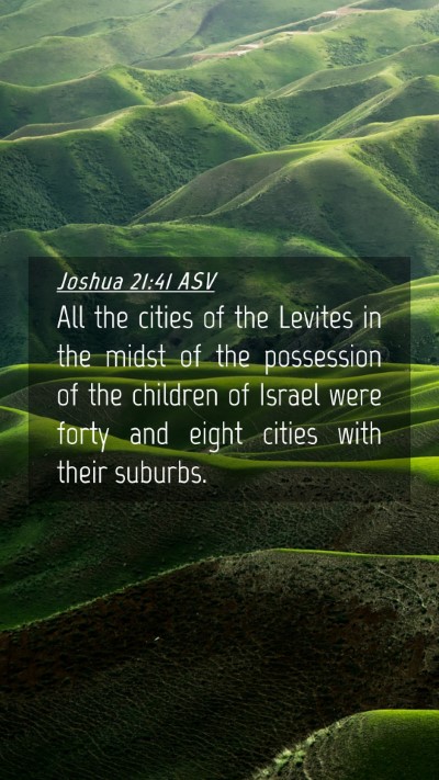Picture 04 - Joshua 21:41 ASV Mobile Phone Wallpaper - All the cities of the Levites in the midst of the - Mobile Bible Verse Wallpaper