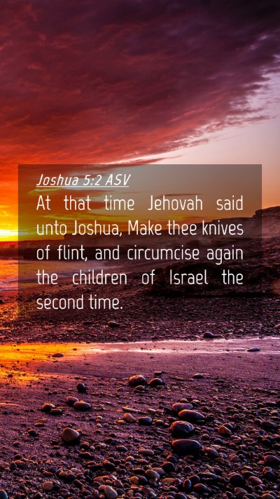 Picture 04 - Joshua 5:2 ASV Mobile Phone Wallpaper - At that time Jehovah said unto Joshua, Make thee - Mobile Bible Verse Wallpaper