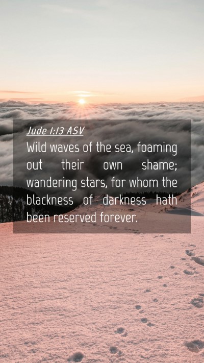 Picture 04 - Jude 1:13 ASV Mobile Phone Wallpaper - Wild waves of the sea, foaming out their own - Mobile Bible Verse Wallpaper