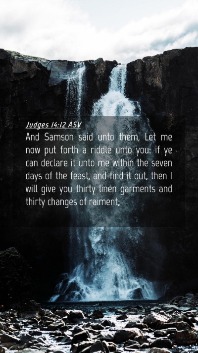 Picture 04 - Judges 14:12 ASV Mobile Phone Wallpaper - And Samson said unto them, Let me now put forth a - Mobile Bible Verse Wallpaper