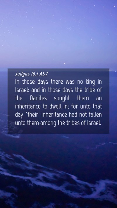Picture 04 - Judges 18:1 ASV Mobile Phone Wallpaper - In those days there was no king in Israel: and in - Mobile Bible Verse Wallpaper