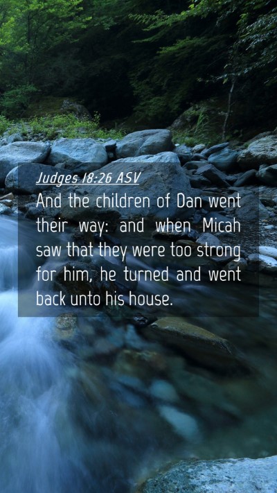Picture 04 - Judges 18:26 ASV Mobile Phone Wallpaper - And the children of Dan went their way: and when - Mobile Bible Verse Wallpaper