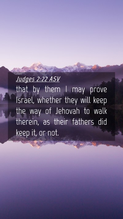 Picture 04 - Judges 2:22 ASV Mobile Phone Wallpaper - that by them I may prove Israel, whether they - Mobile Bible Verse Wallpaper