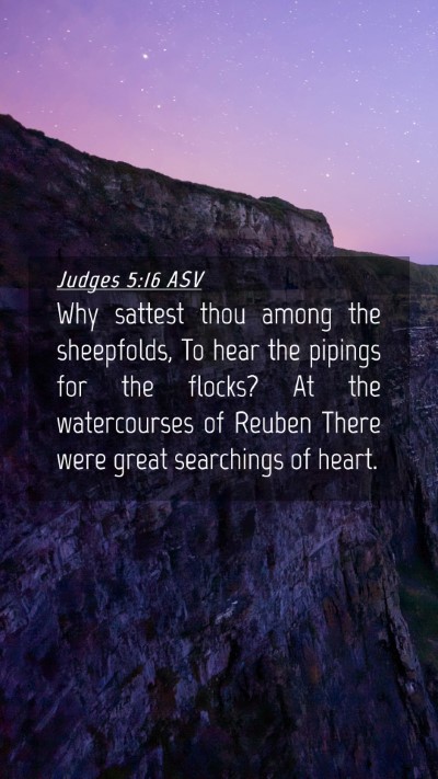 Picture 04 - Judges 5:16 ASV Mobile Phone Wallpaper - Why sattest thou among the sheepfolds, To hear - Mobile Bible Verse Wallpaper