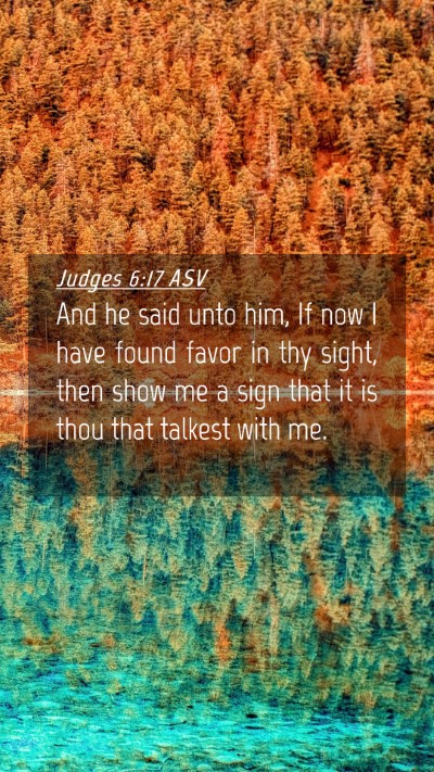 Picture 04 - Judges 6:17 ASV Mobile Phone Wallpaper - And he said unto him, If now I have found favor - Mobile Bible Verse Wallpaper