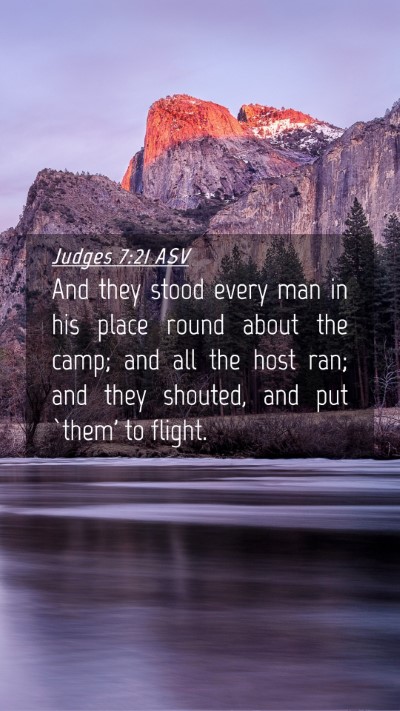 Picture 04 - Judges 7:21 ASV Mobile Phone Wallpaper - And they stood every man in his place round about - Mobile Bible Verse Wallpaper
