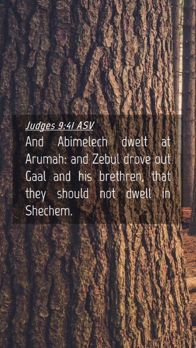 Picture 04 - Judges 9:41 ASV Mobile Phone Wallpaper - And Abimelech dwelt at Arumah: and Zebul drove - Mobile Bible Verse Wallpaper