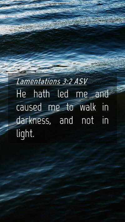 Picture 04 - Lamentations 3:2 ASV Mobile Phone Wallpaper - He hath led me and caused me to walk in darkness, - Mobile Bible Verse Wallpaper