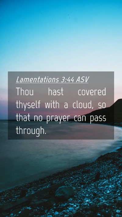 Picture 04 - Lamentations 3:44 ASV Mobile Phone Wallpaper - Thou hast covered thyself with a cloud, so that - Mobile Bible Verse Wallpaper