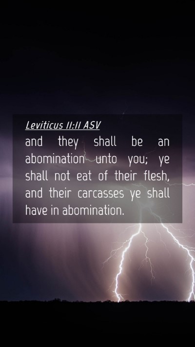 Picture 04 - Leviticus 11:11 ASV Mobile Phone Wallpaper - and they shall be an abomination unto you; ye - Mobile Bible Verse Wallpaper