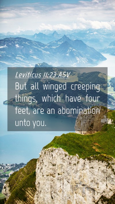 Picture 04 - Leviticus 11:23 ASV Mobile Phone Wallpaper - But all winged creeping things, which have four - Mobile Bible Verse Wallpaper