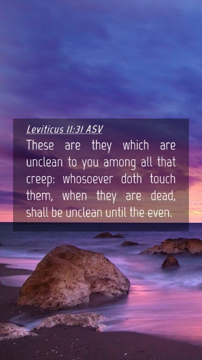 Picture 04 - Leviticus 11:31 ASV Mobile Phone Wallpaper - These are they which are unclean to you among all - Mobile Bible Verse Wallpaper