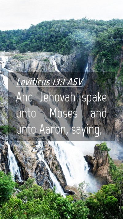 Picture 04 - Leviticus 13:1 ASV Mobile Phone Wallpaper - And Jehovah spake unto Moses and unto Aaron, - Mobile Bible Verse Wallpaper