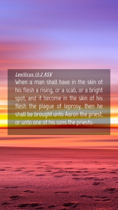 Picture 04 - Leviticus 13:2 ASV Mobile Phone Wallpaper - When a man shall have in the skin of his flesh a - Mobile Bible Verse Wallpaper