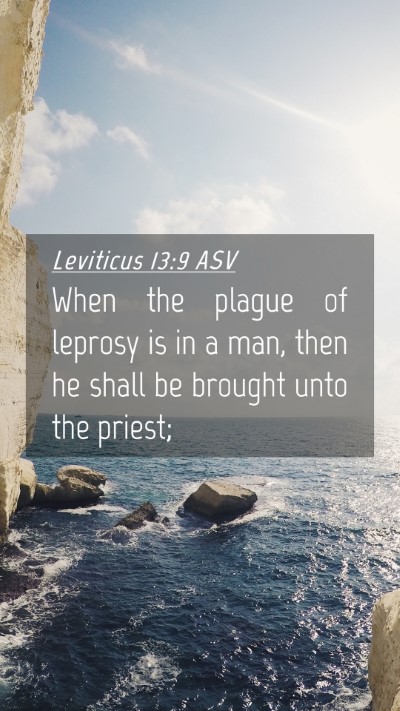 Picture 04 - Leviticus 13:9 ASV Mobile Phone Wallpaper - When the plague of leprosy is in a man, then he - Mobile Bible Verse Wallpaper