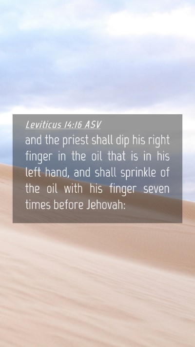 Picture 04 - Leviticus 14:16 ASV Mobile Phone Wallpaper - and the priest shall dip his right finger in the - Mobile Bible Verse Wallpaper