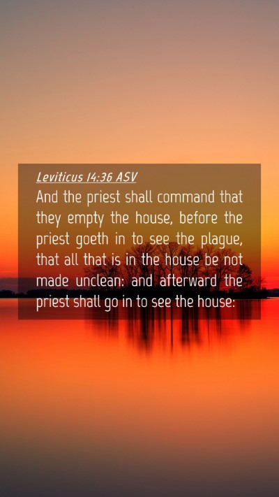 Picture 04 - Leviticus 14:36 ASV Mobile Phone Wallpaper - And the priest shall command that they empty the - Mobile Bible Verse Wallpaper