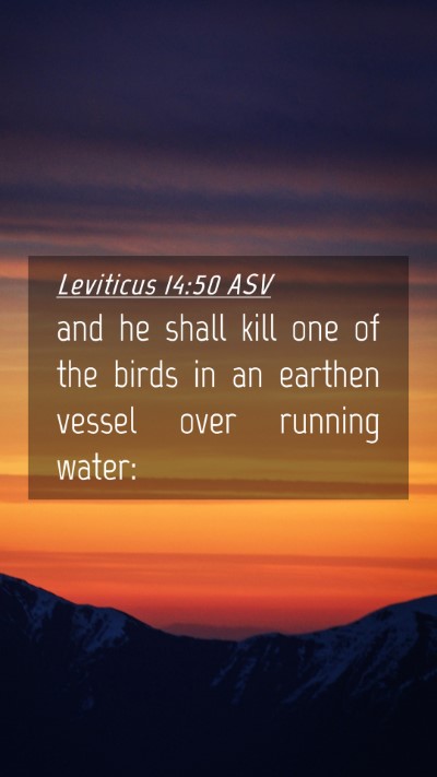 Picture 04 - Leviticus 14:50 ASV Mobile Phone Wallpaper - and he shall kill one of the birds in an earthen - Mobile Bible Verse Wallpaper