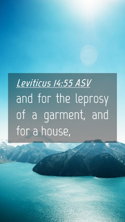 Picture 04 - Leviticus 14:55 ASV Mobile Phone Wallpaper - and for the leprosy of a garment, and for a - Mobile Bible Verse Wallpaper