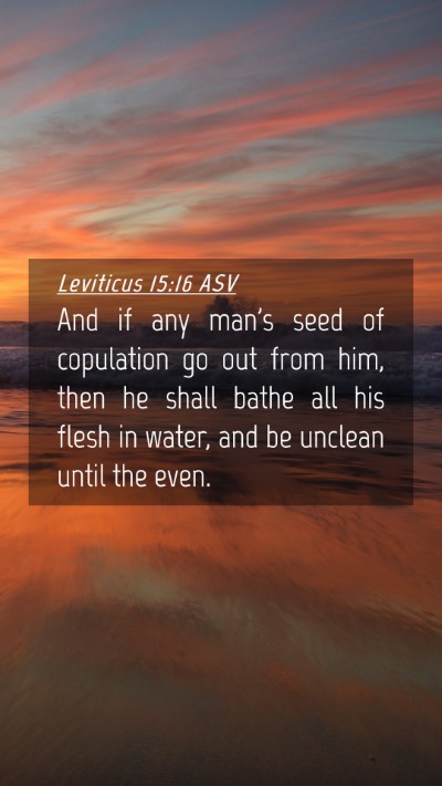 Picture 04 - Leviticus 15:16 ASV Mobile Phone Wallpaper - And if any man's seed of copulation go out from - Mobile Bible Verse Wallpaper
