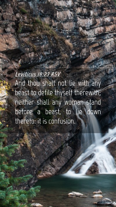 Picture 04 - Leviticus 18:23 ASV Mobile Phone Wallpaper - And thou shalt not lie with any beast to defile - Mobile Bible Verse Wallpaper