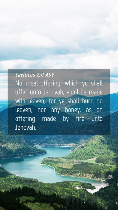 Picture 04 - Leviticus 2:11 ASV Mobile Phone Wallpaper - No meal-offering, which ye shall offer unto - Mobile Bible Verse Wallpaper