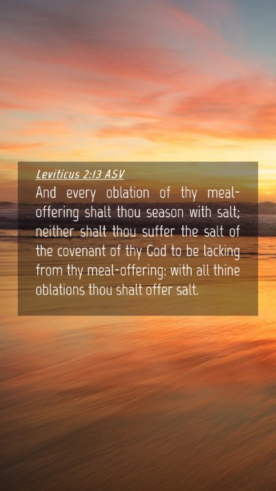Picture 04 - Leviticus 2:13 ASV Mobile Phone Wallpaper - And every oblation of thy meal-offering shalt - Mobile Bible Verse Wallpaper