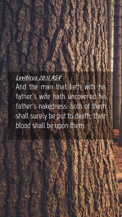Picture 04 - Leviticus 20:11 ASV Mobile Phone Wallpaper - And the man that lieth with his father's wife - Mobile Bible Verse Wallpaper