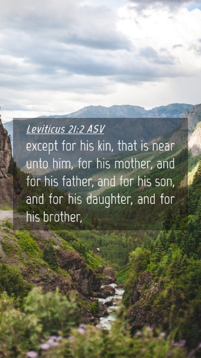 Picture 04 - Leviticus 21:2 ASV Mobile Phone Wallpaper - except for his kin, that is near unto him, for - Mobile Bible Verse Wallpaper
