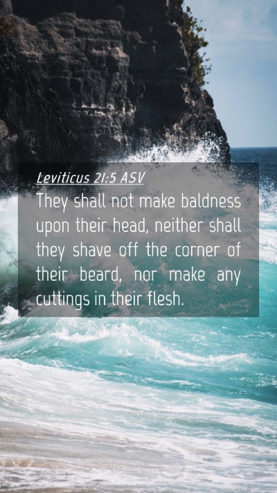 Picture 04 - Leviticus 21:5 ASV Mobile Phone Wallpaper - They shall not make baldness upon their head, - Mobile Bible Verse Wallpaper