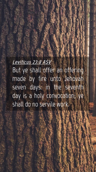 Picture 04 - Leviticus 23:8 ASV Mobile Phone Wallpaper - But ye shall offer an offering made by fire unto - Mobile Bible Verse Wallpaper