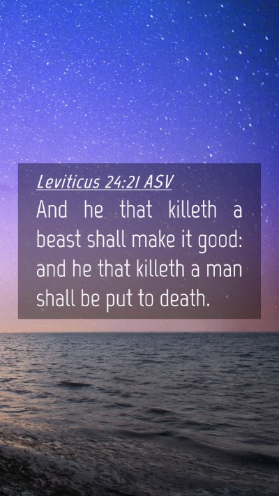 Picture 04 - Leviticus 24:21 ASV Mobile Phone Wallpaper - And he that killeth a beast shall make it good: - Mobile Bible Verse Wallpaper