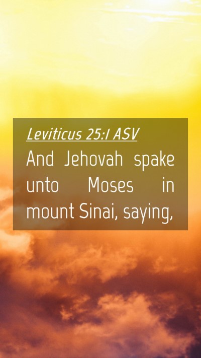 Picture 04 - Leviticus 25:1 ASV Mobile Phone Wallpaper - And Jehovah spake unto Moses in mount Sinai, - Mobile Bible Verse Wallpaper