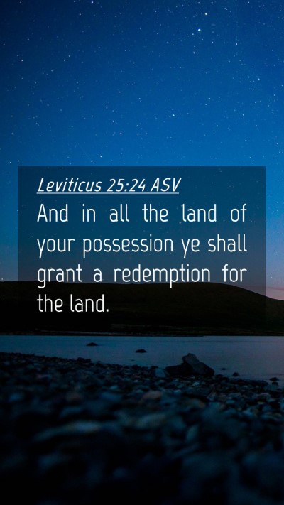 Picture 04 - Leviticus 25:24 ASV Mobile Phone Wallpaper - And in all the land of your possession ye shall - Mobile Bible Verse Wallpaper