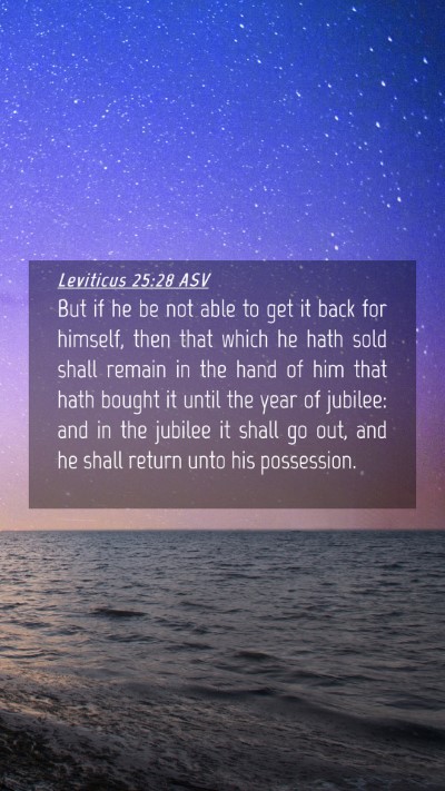 Picture 04 - Leviticus 25:28 ASV Mobile Phone Wallpaper - But if he be not able to get it back for himself, - Mobile Bible Verse Wallpaper