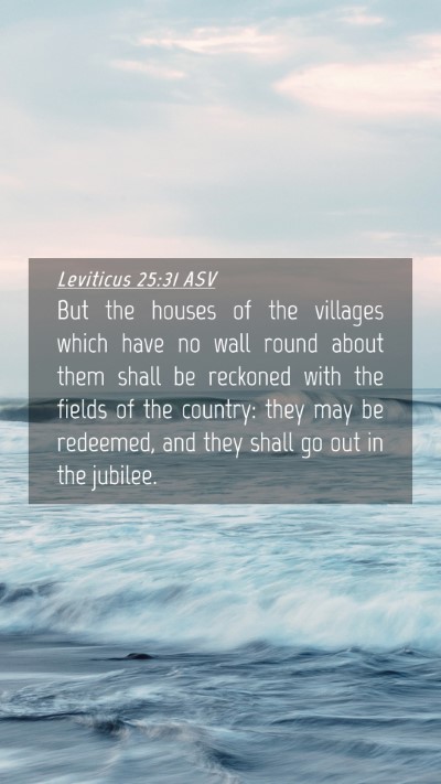 Picture 04 - Leviticus 25:31 ASV Mobile Phone Wallpaper - But the houses of the villages which have no wall - Mobile Bible Verse Wallpaper