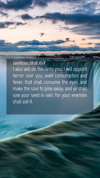 Picture 04 - Leviticus 26:16 ASV Mobile Phone Wallpaper - I also will do this unto you: I will appoint - Mobile Bible Verse Wallpaper