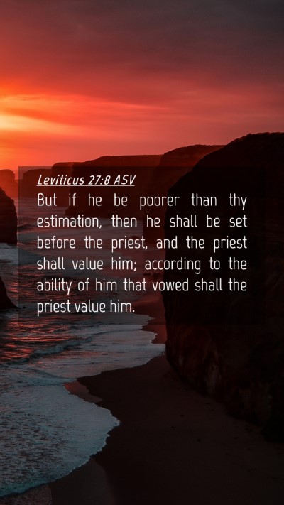 Picture 04 - Leviticus 27:8 ASV Mobile Phone Wallpaper - But if he be poorer than thy estimation, then he - Mobile Bible Verse Wallpaper