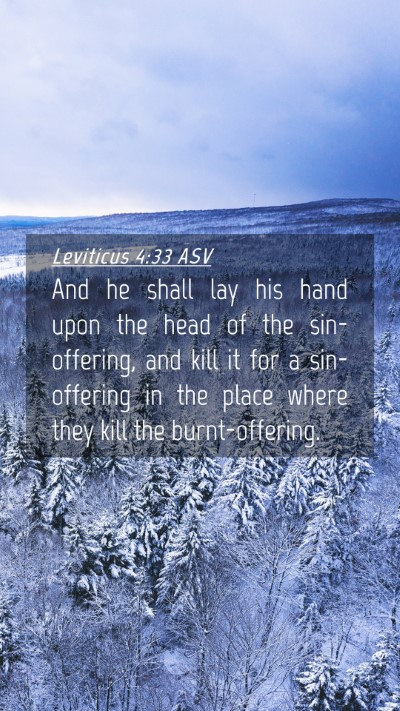 Picture 04 - Leviticus 4:33 ASV Mobile Phone Wallpaper - And he shall lay his hand upon the head of the - Mobile Bible Verse Wallpaper