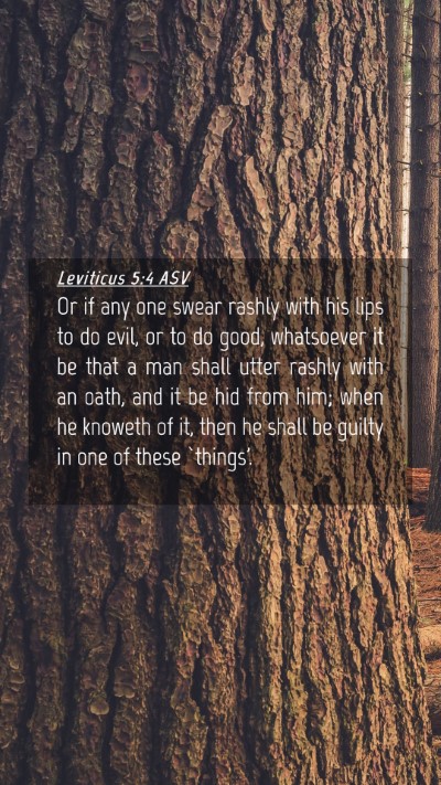Picture 04 - Leviticus 5:4 ASV Mobile Phone Wallpaper - Or if any one swear rashly with his lips to do - Mobile Bible Verse Wallpaper
