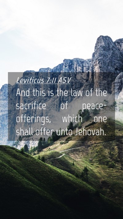 Picture 04 - Leviticus 7:11 ASV Mobile Phone Wallpaper - And this is the law of the sacrifice of - Mobile Bible Verse Wallpaper