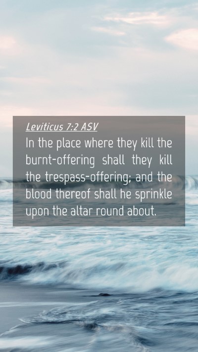 Picture 04 - Leviticus 7:2 ASV Mobile Phone Wallpaper - In the place where they kill the burnt-offering - Mobile Bible Verse Wallpaper
