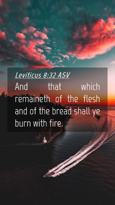 Picture 04 - Leviticus 8:32 ASV Mobile Phone Wallpaper - And that which remaineth of the flesh and of the - Mobile Bible Verse Wallpaper