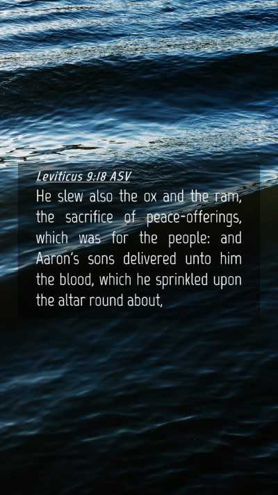 Picture 04 - Leviticus 9:18 ASV Mobile Phone Wallpaper - He slew also the ox and the ram, the sacrifice of - Mobile Bible Verse Wallpaper