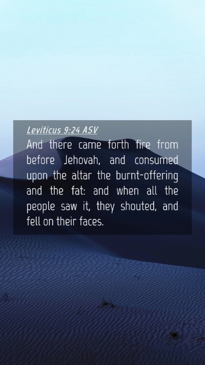 Picture 04 - Leviticus 9:24 ASV Mobile Phone Wallpaper - And there came forth fire from before Jehovah, - Mobile Bible Verse Wallpaper