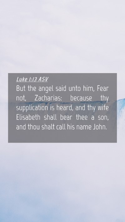 Picture 04 - Luke 1:13 ASV Mobile Phone Wallpaper - But the angel said unto him, Fear not, Zacharias: - Mobile Bible Verse Wallpaper