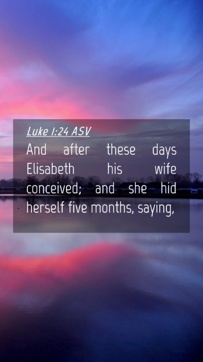 Picture 04 - Luke 1:24 ASV Mobile Phone Wallpaper - And after these days Elisabeth his wife - Mobile Bible Verse Wallpaper